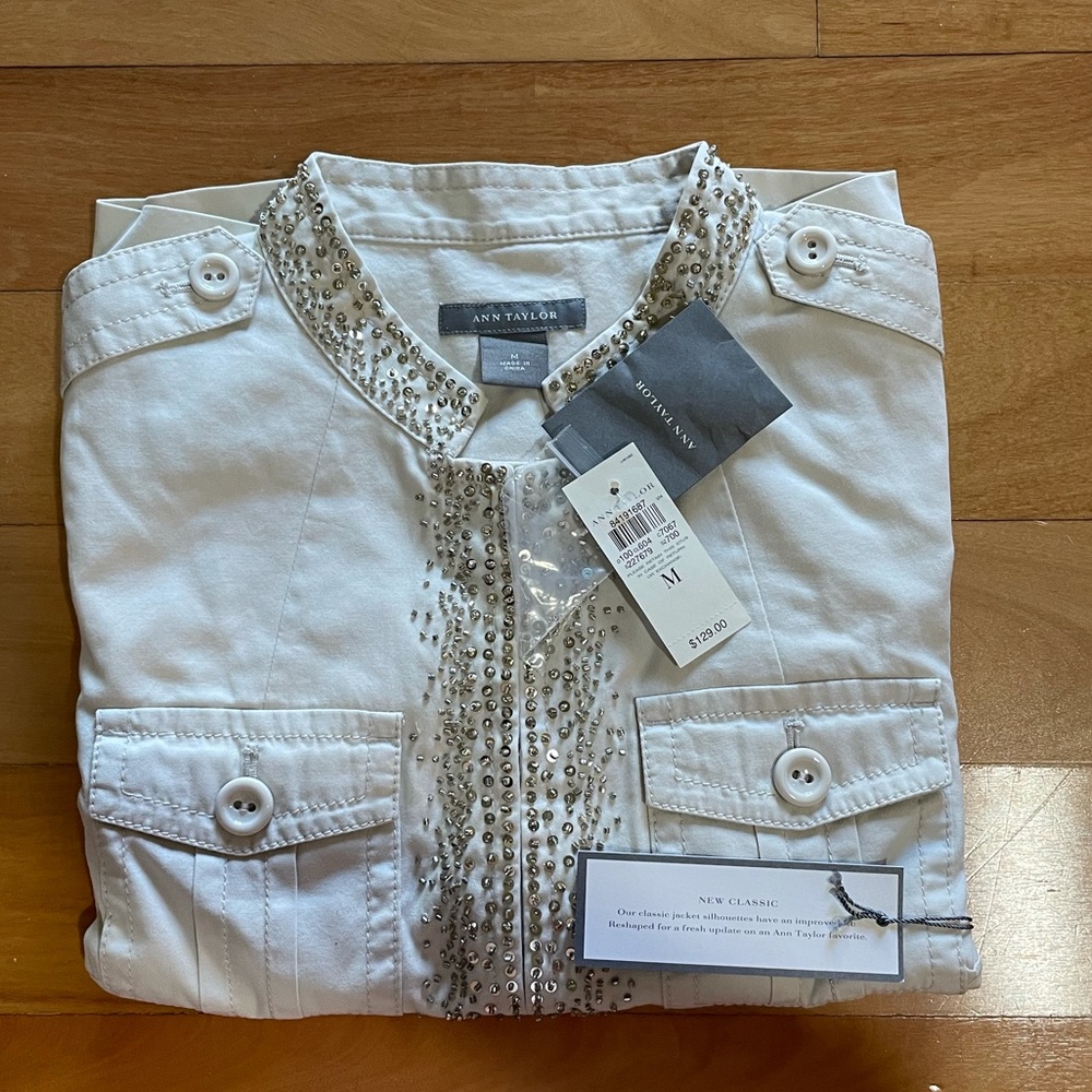 BRAND NEW NWT Ann Taylor sequin jacket